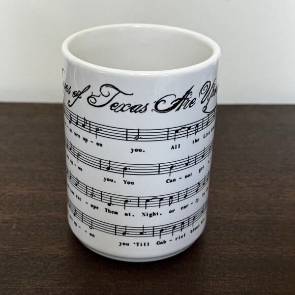 University of Texas Longhorns Mug The Eyes of Texas Song Lyrics Cactus Coatings - Picture 3 of 10